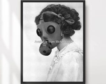 Steampunk-porträttkonsttryck – Vintage Clockwork-dekor