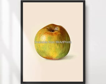 Green Apple Kitchen Art Print | Fresh Food Poster