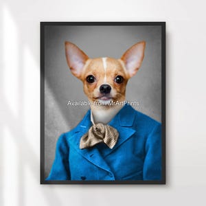 Chihuahua Dog Portrait Art Print Wall Picture Decor Poster Fun Funny Humour Owner Gift Present A4 A3 A2 A1 PRINTED ANY SIZE