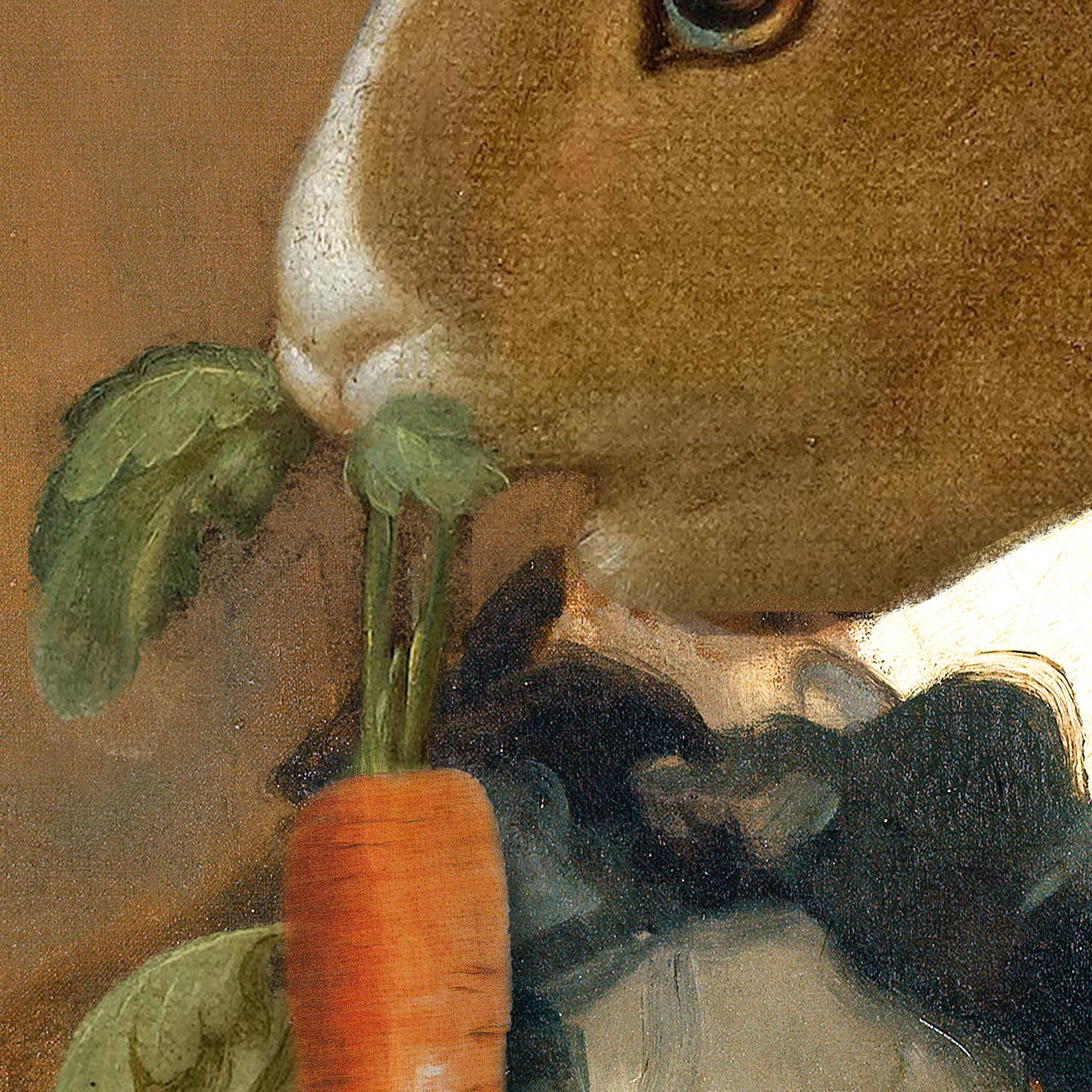 Dapper Rabbit Art Print: Quirky Animal Portrait Poster - Etsy