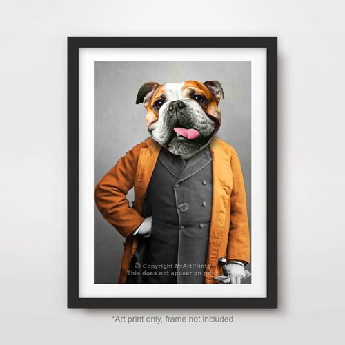 STAG Quirky Portrait ART PRINT Poster Wall Picture Animal Head Etsy