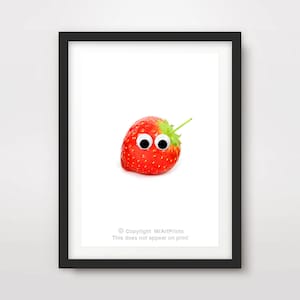 Bonita cocina fruta fresas de fresa arte impresión cartel comedor comedor pared imagen brillante colorido colorido decoración del hogar A4 A3 A2 10 tamaños