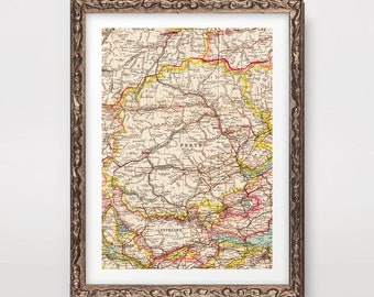 Perthshire Scotland Map Print, Vintage Scottish Chart Art
