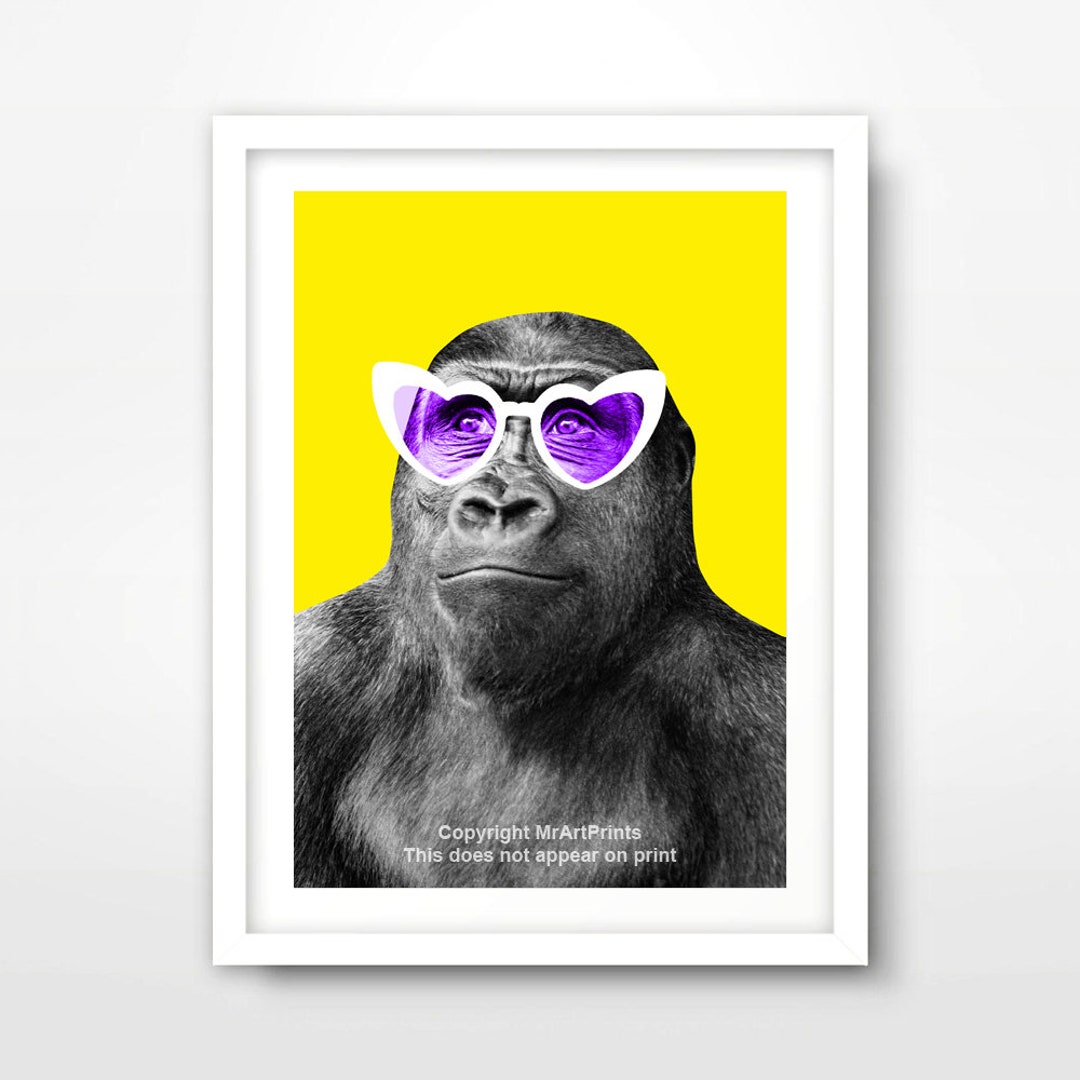 カラフルなグラフィティゴリラ像 H0556e16952944e72b8be158325284