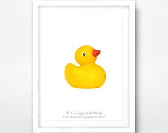Yellow Rubber Duck BATHROOM ART PRINT Poster Wall Picture Home Decor Artwork A4 A3 A2 (10 Sizes)