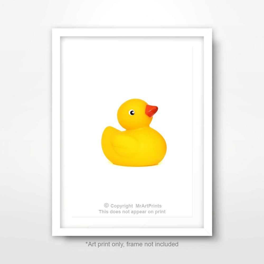 Yellow Rubber Duck BATHROOM ART PRINT Poster Wall Picture Home | Etsy UK