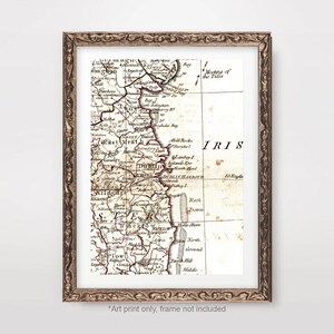 ダブリン郡 アイルランド地図チャート アートプリント アイルランド ヴィンテージ アンティーク ポスター 壁掛け 絵 ホームデコレーション A4 A3 A2 8x10 12x16 16 x 20 インチ