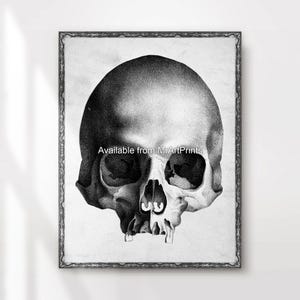 Large Skull Art Print Poster Wall Picture Occult Gothic Dark Aesthetic Tattoo Studio Home Decor A4 A3 A2 A1 small big PRINTED ANY SIZE