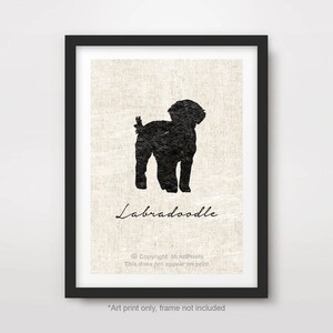 Labradoodle ART PRINT Dog Breed Silhouette Portrait Poster Wall Picture Home Decor Pet Owner Gift A4 A3 A2 (10 Sizes)