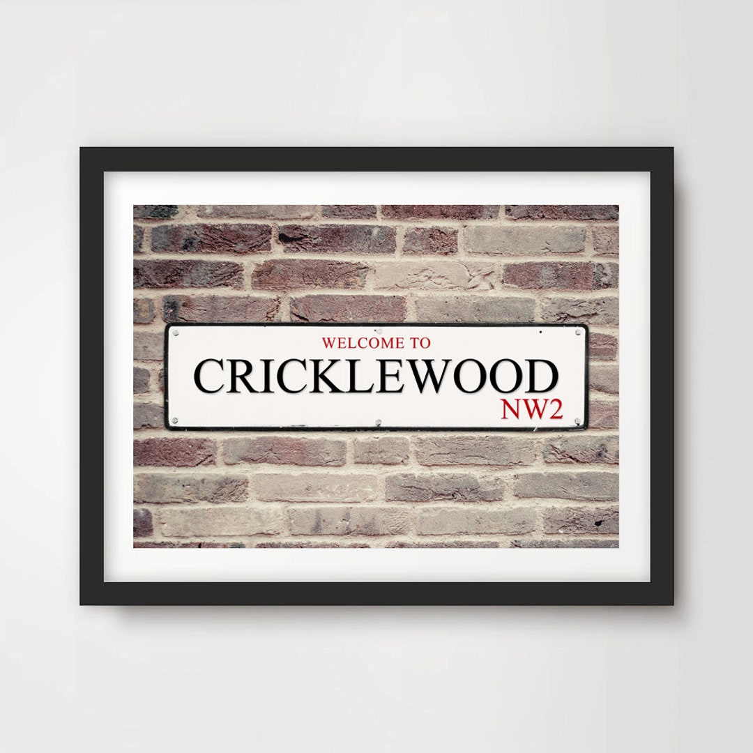 CRICKLEWOOD London ART PRINT NW2 Postcode Street Road Sign Etsy