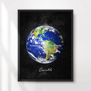 Planet Earth Astronomy Outer Space Art Print Poster Wall Picture A4 A3 A2 A1 Small to Extra Large PRINTED ANY SIZE