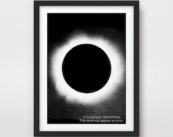 Lámina artística sobre eclipse solar, póster de la luna celestial