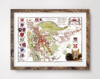 ケンブリッジ（英国）の地図。レストレーション・ハードウェア社製