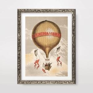 Luftschiff Heißluftballon STEAMPUNK Kunstdruck Poster Wand Bild Home Decor Interior Design Kunstwerk A4 A3 A2 (10 Größen)