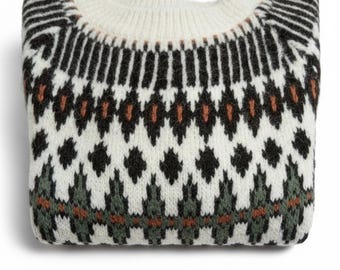 Fair isle Knitted wool jumper soft and cozy