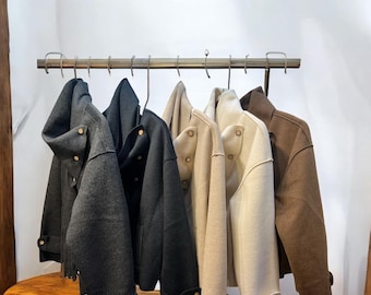 Cappotto corto con sciarpa double face