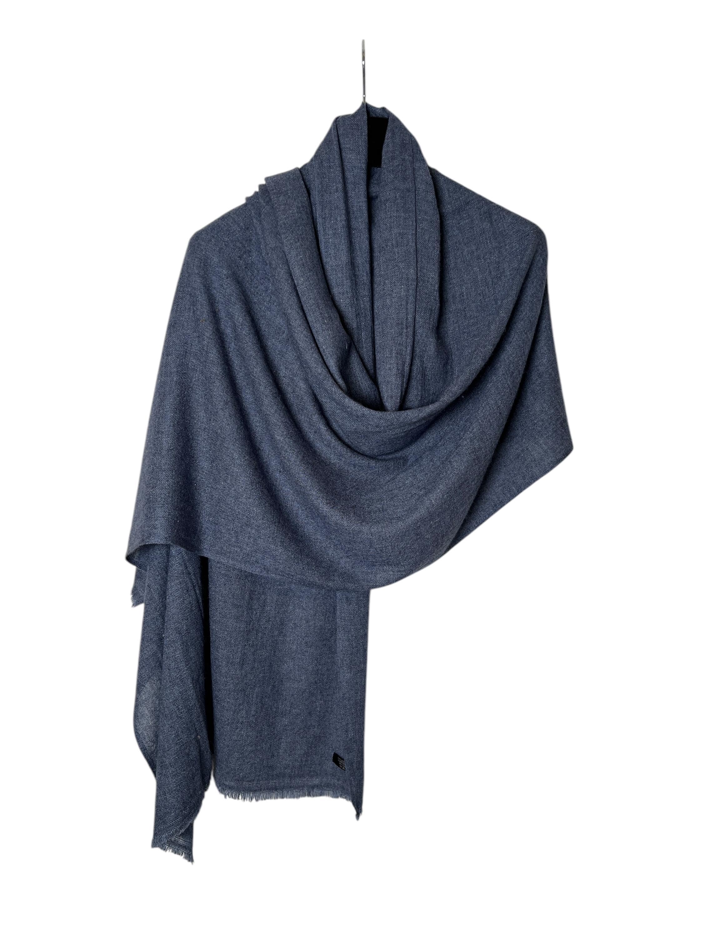 Handmade  Cashmere Scarf  / both  men and women denim colour. soft, warm and cozy
