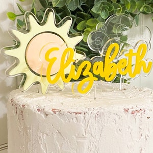 Personalized sunshine cake topper