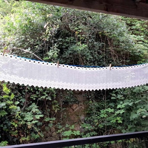 Lace Curtain Pelmet Valance French Vintage Cafe Retro Scalloped 1970s