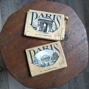 40 cartes postales vintage françaises Paris Mini noir blanc en deux paquets