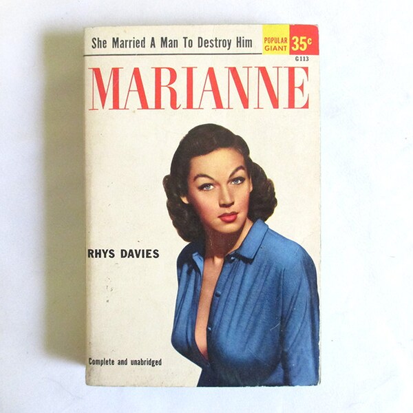Marianne by Rhys Davies Popular Giant 113 1952 1950s GGA Sleaze Vintage Paperback