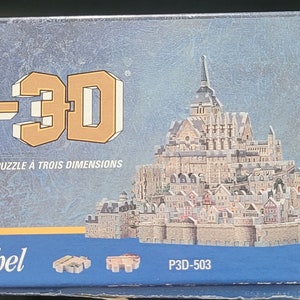 Sealed Vintage Wrebbit Puzz-3D jigsaw puzzle 220 pieces Mont Saint Michel