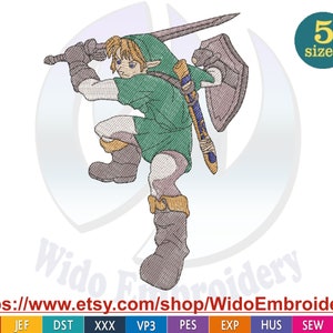 Zelda Machine Embroidery Design, 5 Sizes,Legend Of Zelda,Link,anime,super hero,machine,power,anime,korogu,korok,triforce