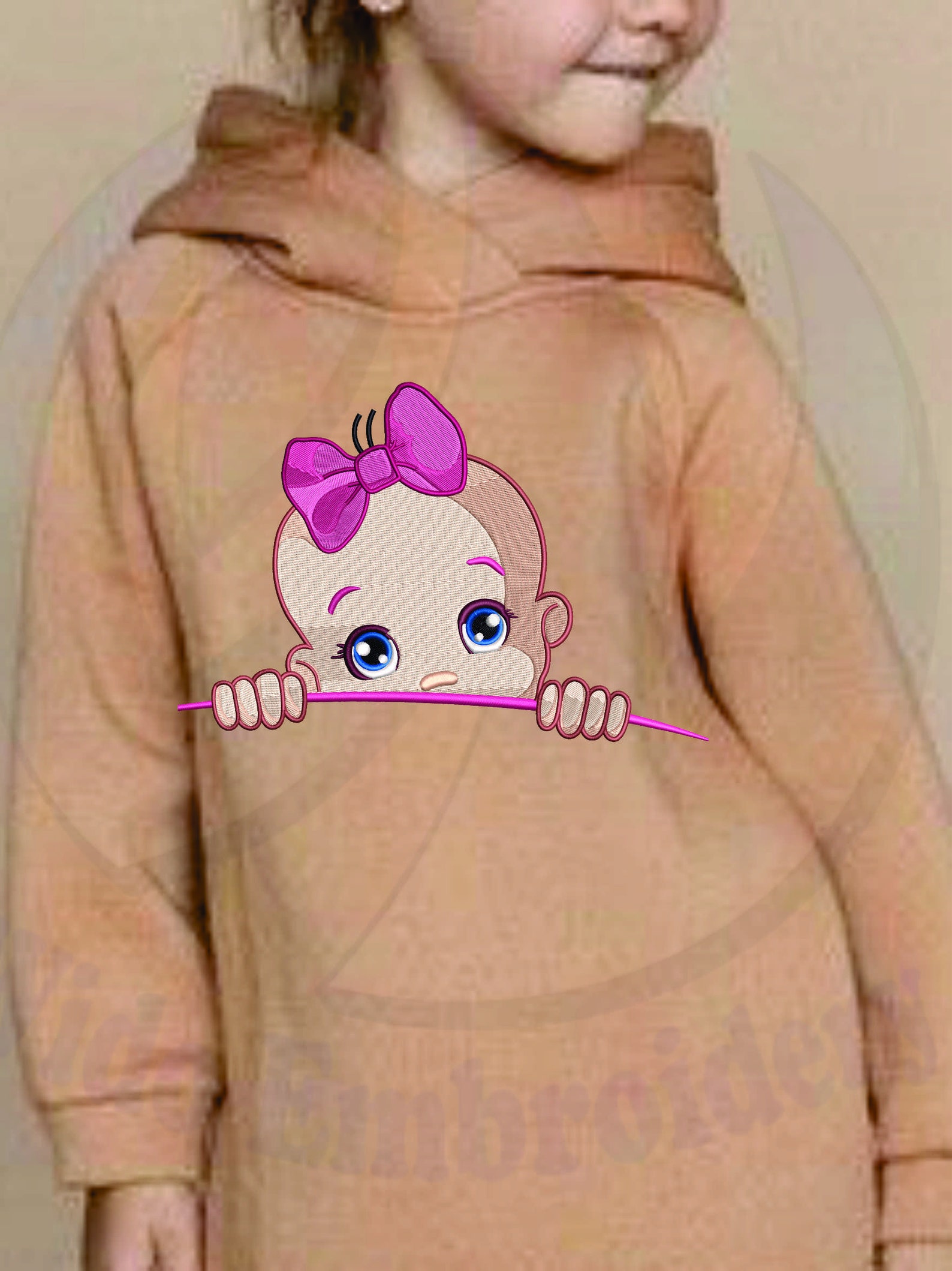 Baby Girl Machine Embroidery Design in 5 Sizes and 10 Formats Etsy