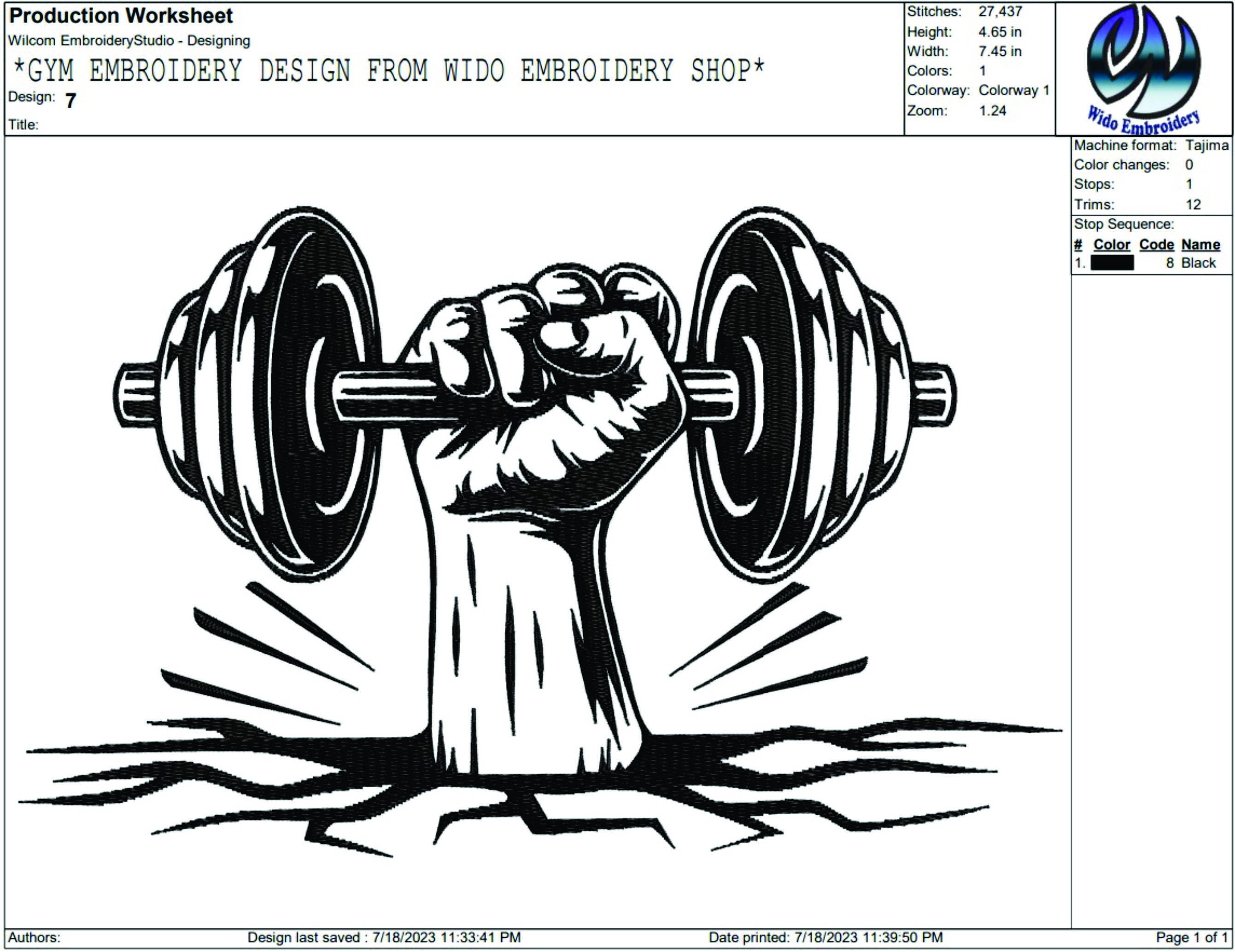 Buy Gym Embroidery Design,weightlifting,barbell Dumbbell Buy Gym Embroidery Design,weightlifting,barbell Dumbbell