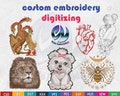 custom Embroidery Digitizing, from Widoembroidery ,appliqué,pes,machine product logo