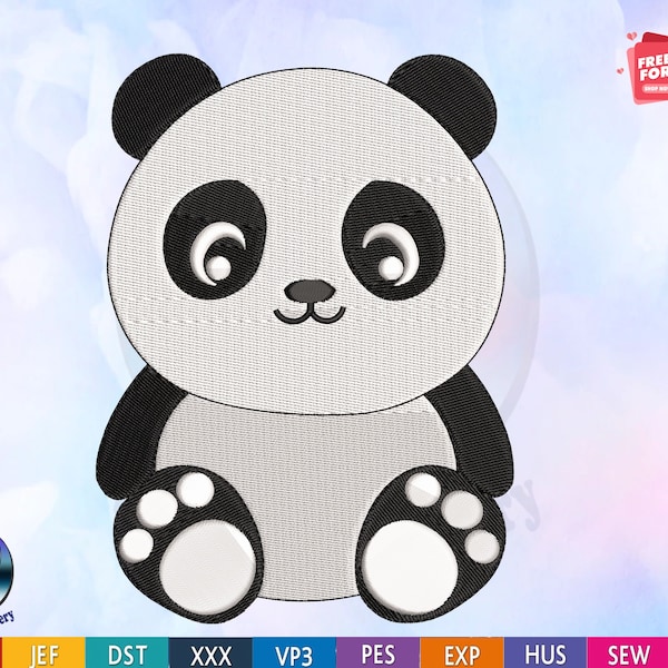 panda Embroidery Design,5 Sizes,bear,Machine,kid boy,blanket pillow towel,burp bib toddler,newborn nursery,animals,zoo