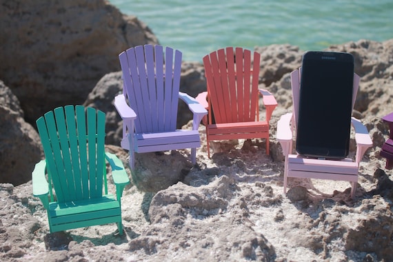 Wood Adirondack Chair Cell Phone Stand Beach Decor Phone Etsy
