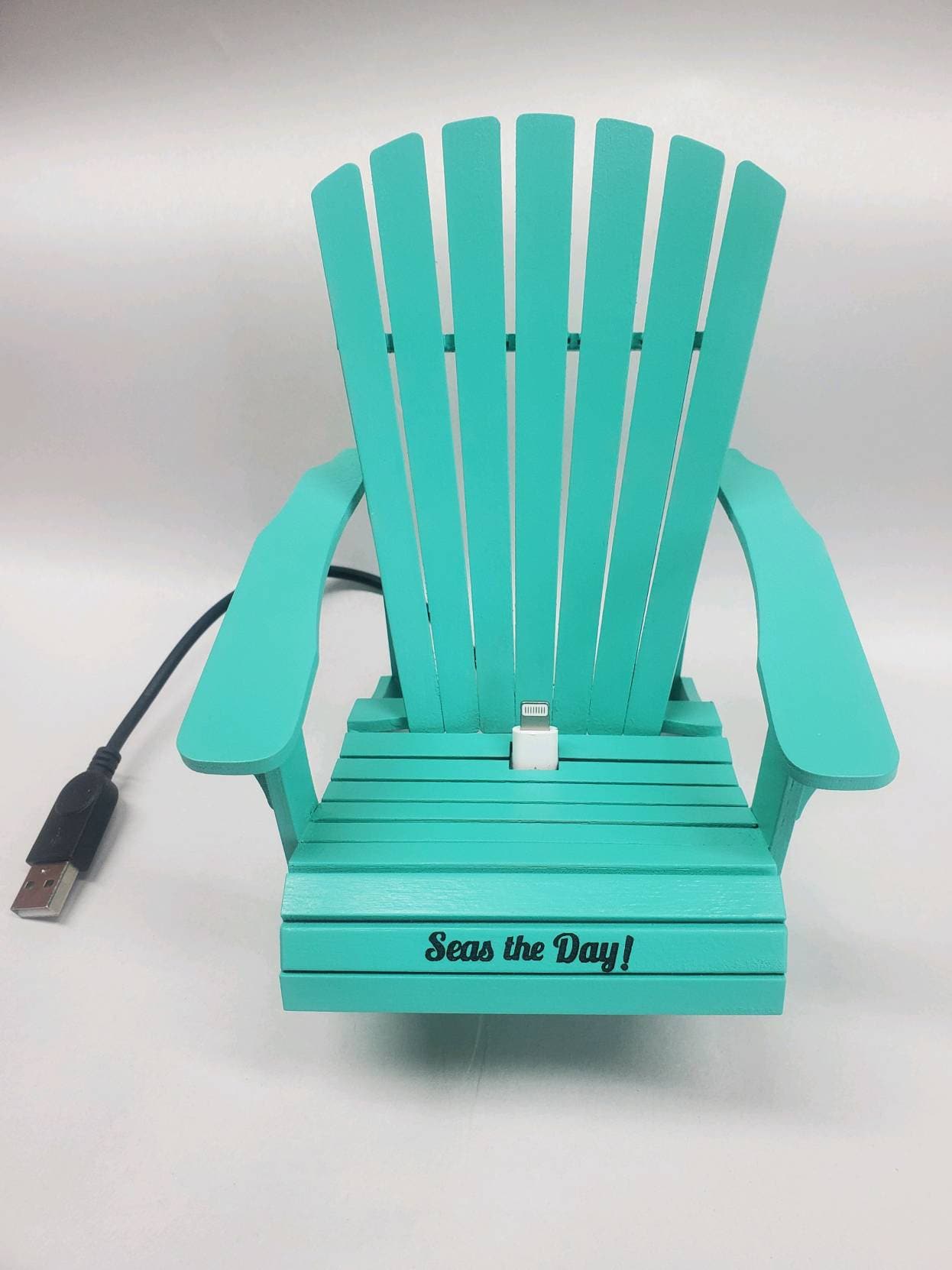 Phone Charging stand, USB, USB-C, iPhone, beach decor , Adirondack Chair
