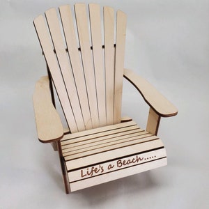 Unpainted Adirondack Chair Cell phone stand