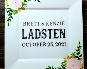 Hand Painted Wedding Gift, Last Name Sign, Established Sign, Unique Guest Book, Custom Guest Book, Wedding Gift Ideas, Wedding Guestbook