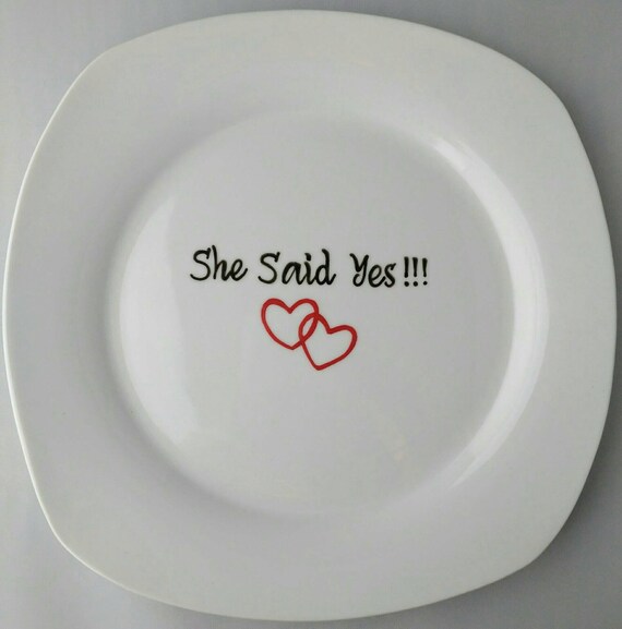 Will You Marry Me Marriage Proposal Plate Marriage Proposal Etsy