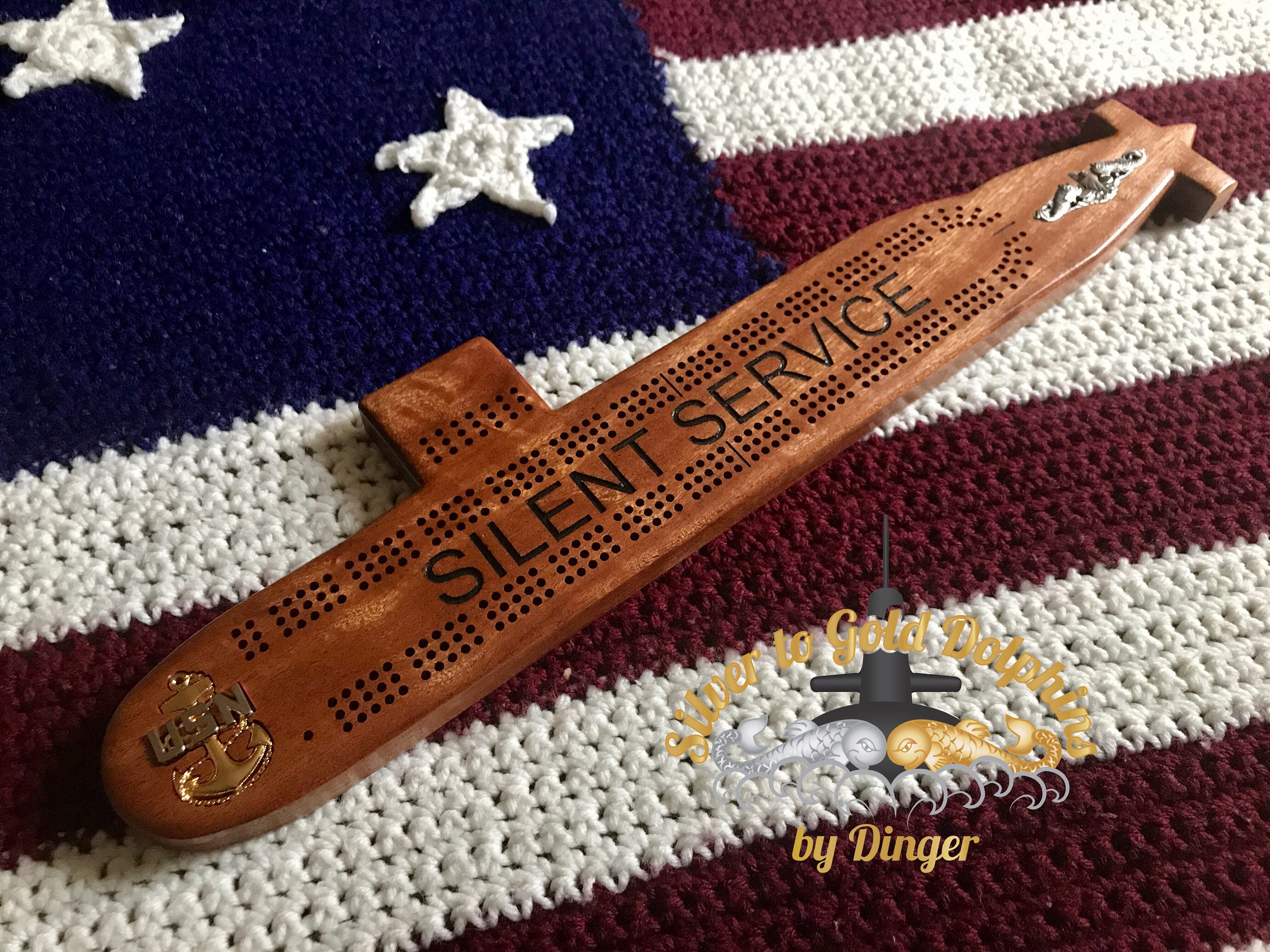 Small Custom Submarine Solid Hardwood Cribbage Board Etsy