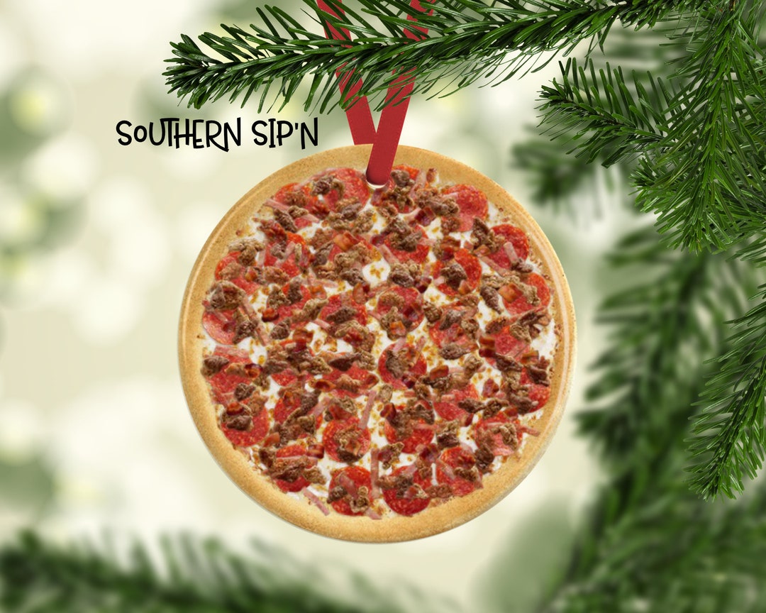 Meat Lovers Pizza Christmas Ornament Meat Lovers I Love Pizza Gifts Pizza Hut Papa Johns Pizza