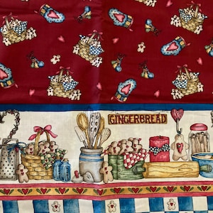Baking Gingerbread Fabric, Dianna Marcum for Marcus Bros. Textiles , Quilting Fabric, 100% cotton, Fabric by the yard, 2 yards