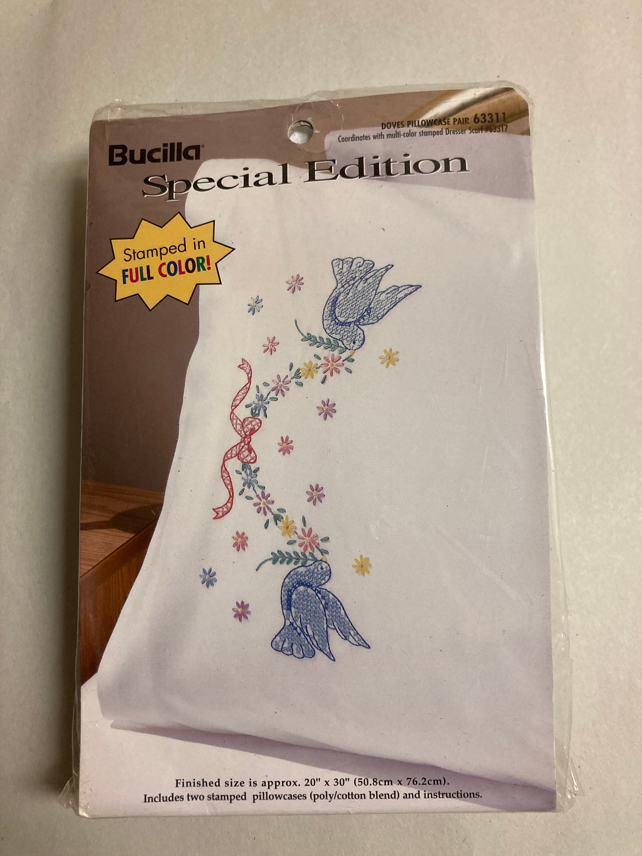Bucilla embroidery clearance pillowcases