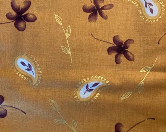 Floral and Paisley Cotton Fabric, Quilting & Sewing Material (38" Long)