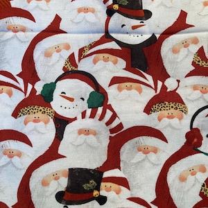 Weihnachtsmänner und Schneemänner Baumwollstoff, Bruder Schwester Design Studio, Quilten und Nähen, 2 Meter