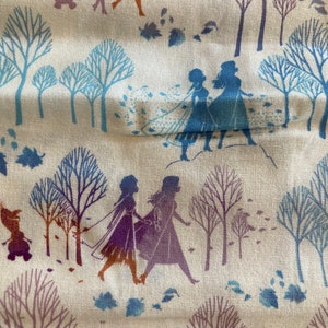 12 “Frozen” Fat Quarters, Each Fat Quarter measures 18” x 21”, Quilting Fabric, 100% cotton