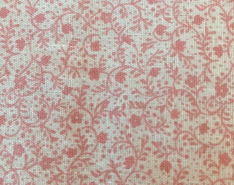Tessuto di cotone con stampa floreale rosa e bianca, tessuto per trapuntatura, 3 iarde