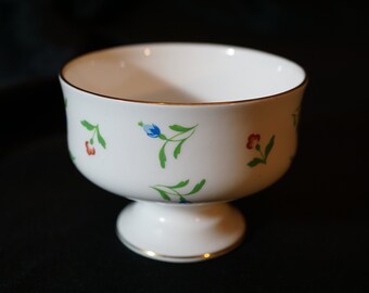 Vintage Tea Party Salad plate Vintage Royal Victoria Blue pink flower clusters gold trim China Sherbet Cup China Galore Bone China