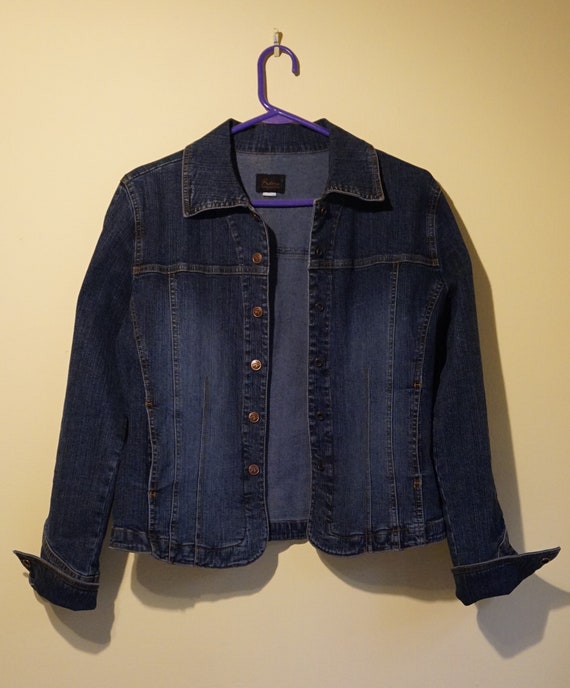 Vintage Riders Denim Jean Jacket Snap Front, Vint… - image 1