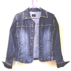 Vintage Riders Denim Jean Jacket Snap Front, Vintage Outerwear, Size Medium , Riders Copper Collection Vintage Jean Jacket