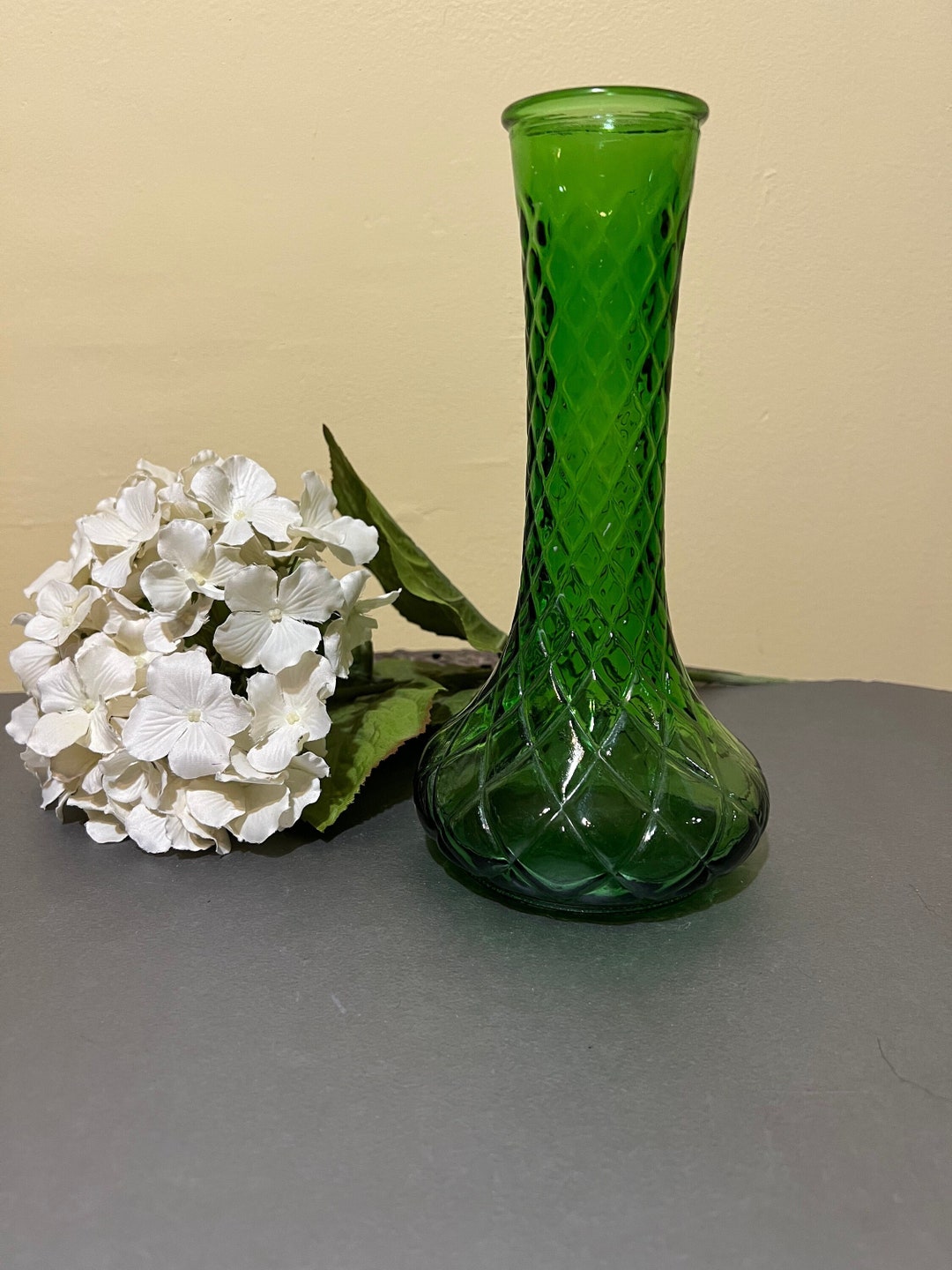 Green Hoosier Glass Vase