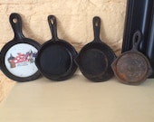 Set of 4 cast iron ashtrays - No Makers Mark