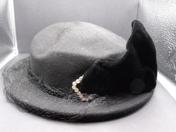 100% Wool Glenover Henry Pollak Co Hat with Rhine… - image 1